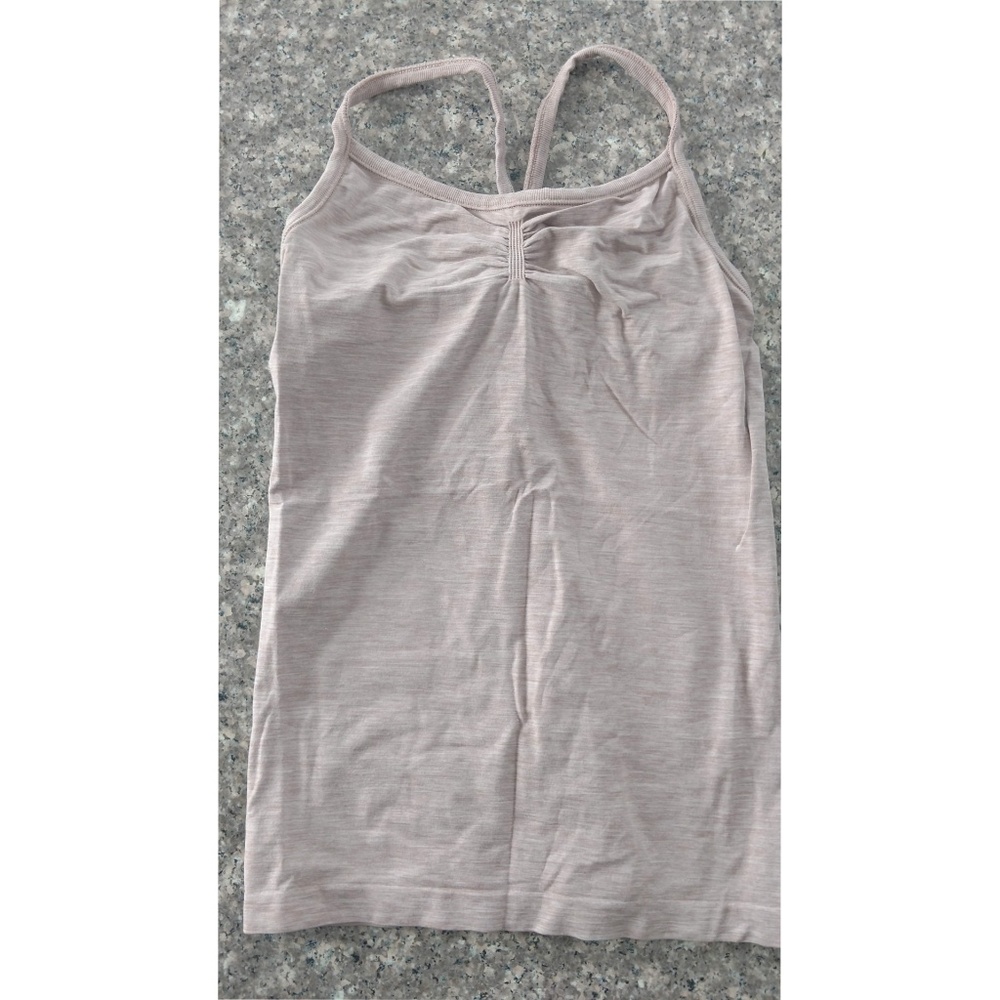 Athleta T-Back Seamless Tank Oatmeal Heather